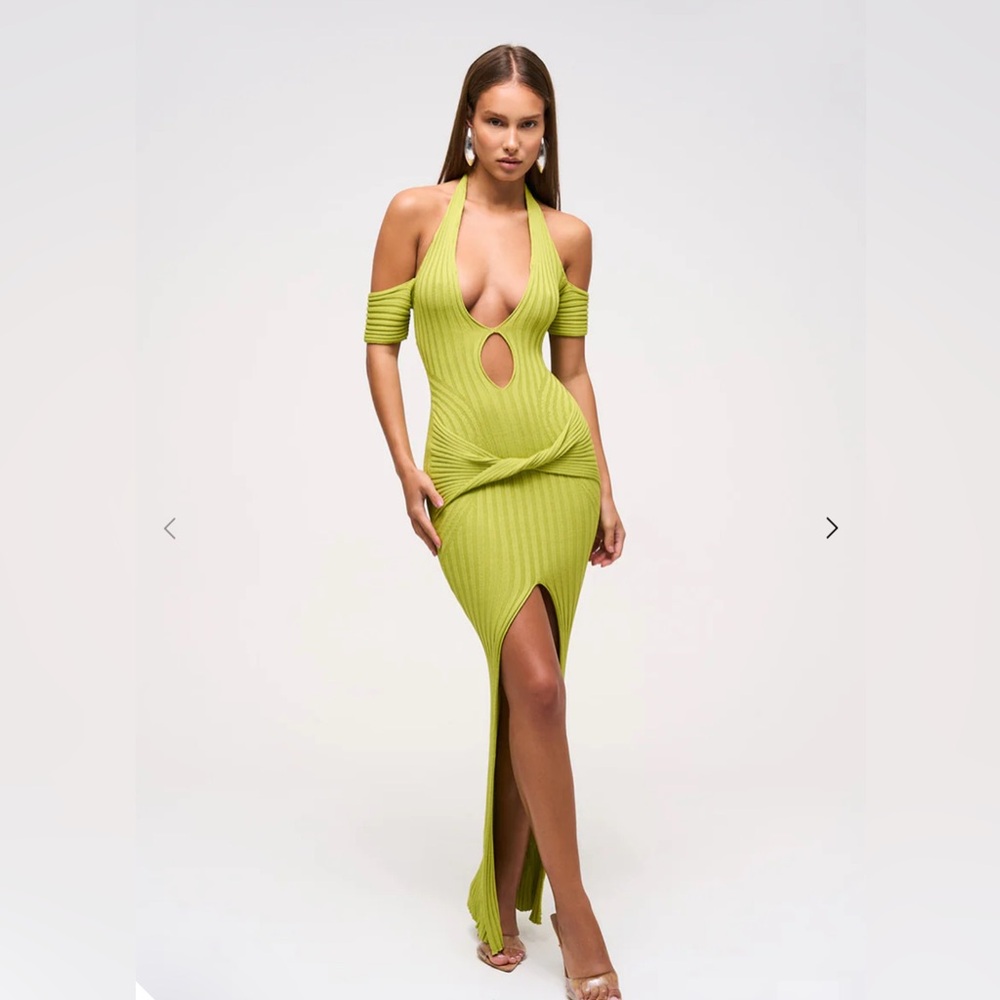 Murci Keyhole Knitted Maxi Dress